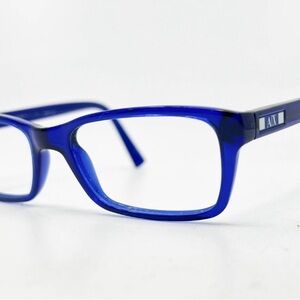 Armani Exchange Dark Blue Rectangular Eyeglass Frames